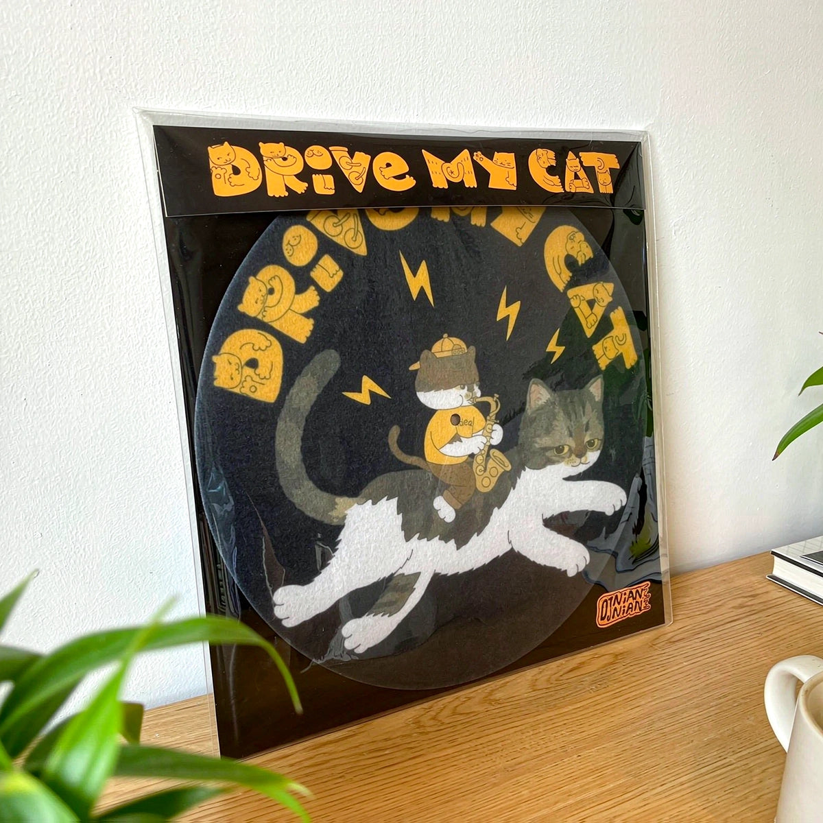 Cat Series Vinyl Record Slipmat – Wool Felt Turntable Mat & Vinyl Player Accessory
