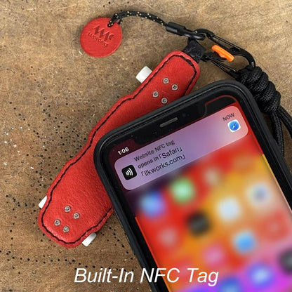 Personalized NFC Leather Longboard Bag Charm | Custom Engraved Gift