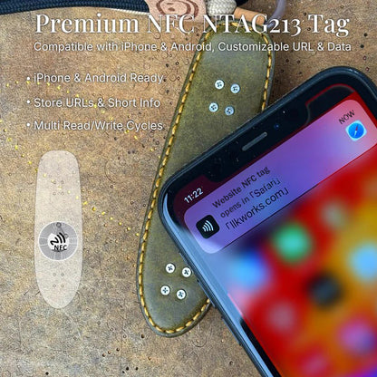Personalized NFC Leather Cruiser Mini Skateboard Keychain | Custom Engraved Veg-Tan Fingerboard Charm | Unique Gift for Skaters